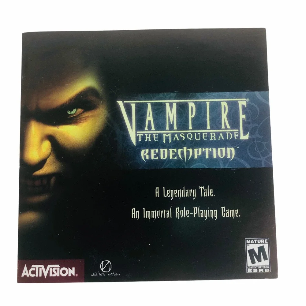 Vampire The Masquerade Redemption PC Game 2 Disc Set‎ Box NO Instruction Manual